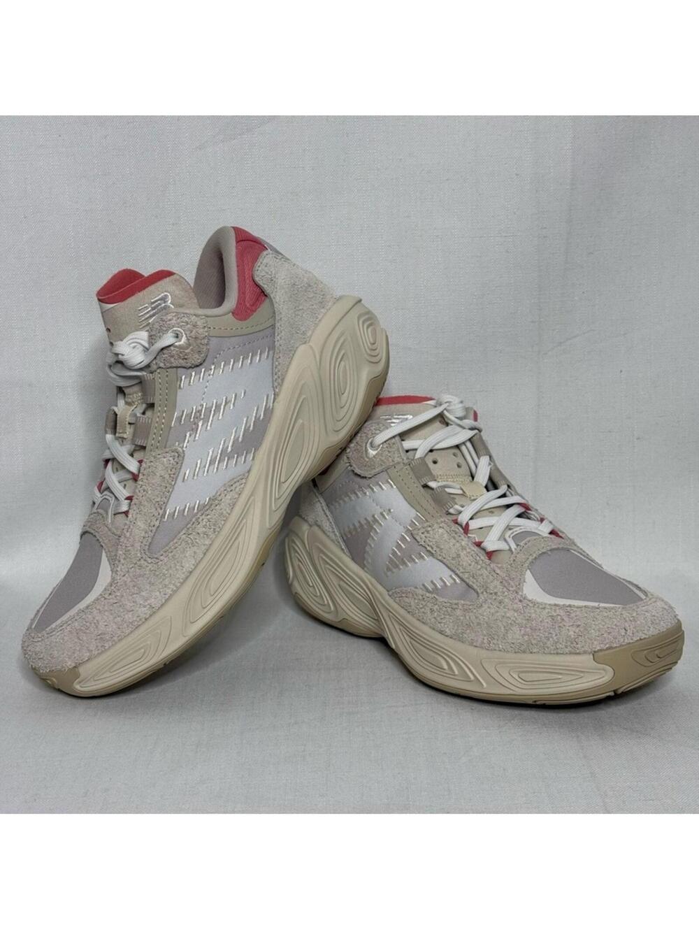 NEW New Balance 6 Mens Basketball Shoes Suede Pink Cream Grey Womens 7.5 Or 6Y